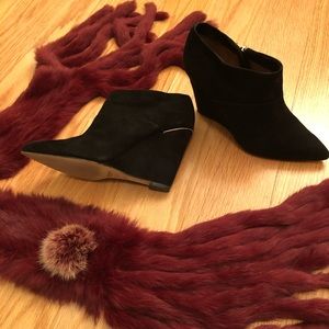 Coach black suede bootie